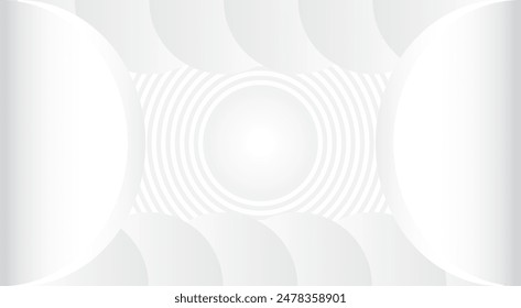 White with gray colors Geometric Abstract banner background design.
