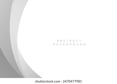 Fondo abstracto de la curva blanca y gris. patrón blanco de la textura. Ilustración vectorial	