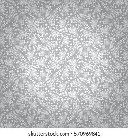 White gray decorative seamless pattern in paint splash style. Tangled tessellated repeatable backdrop. Bright, contrast design for fabric, game, textile or other purpose.