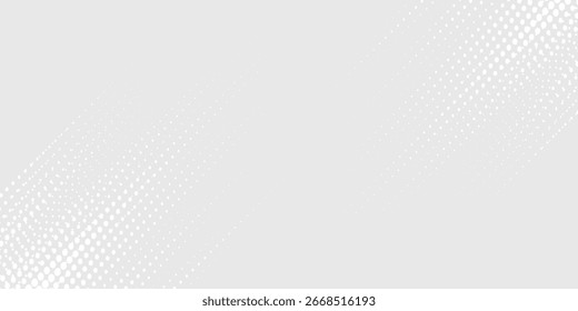White gray dot light wave text. Abstract big data digital concept. Vector Illustration