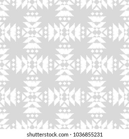 White and gray Ethnic boho seamless pattern. Scribble texture. Embroidery on fabric. Folk motif. Textile rapport.