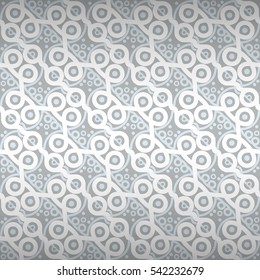 White gray fancy seamless pattern in knot style.