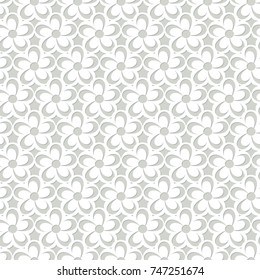 white and gray floral seamless pattern