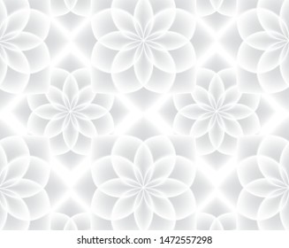 White and Gray Flower abstract gradient Background and Wallpaper, Vector EPS
