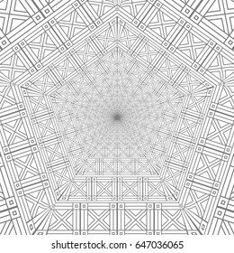 White and Gray Futuristic Geometrical Line art Wallpaper Pattern - Vector Illustration