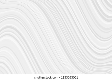 White gray geometric pattern with stripes. Wavy simple background. Light backdrop for design layouts. Modern minimalist style. Textured surface