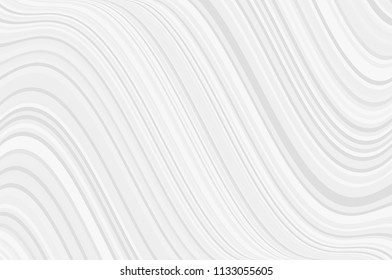 White gray geometric pattern with stripes. Wavy simple background. Light backdrop for design layouts. Modern minimalist style. Textured surface