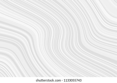 White gray geometric pattern with stripes. Wavy simple background. Light backdrop for design layouts. Modern minimalist style. Textured surface