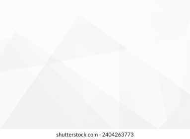 Cadre Géométrique Gris Blanc Sur Fond Blanc. Fond d'écran de la bannière technologique. Illustration vectorielle