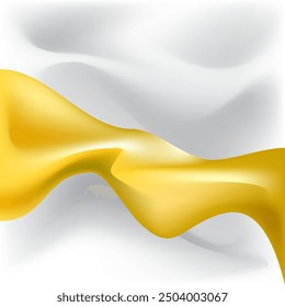 White gray and gold satin texture that is white silver fabric silk panorama background with beautiful soft blur pattern natural.