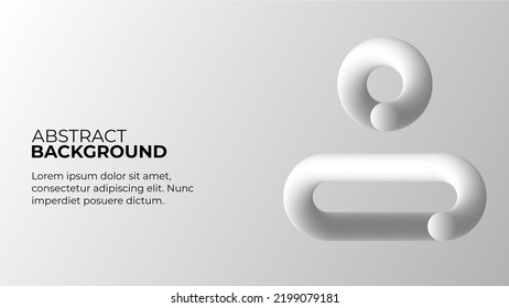 white gray gradient 3d icon background