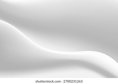 White gray gradient abstract background modern wavy smooth fluid lines elegant clean minimalist design