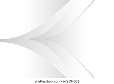 White and gray gradient abstract line and curve background