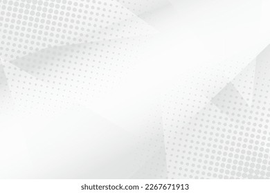 White and Gray Gradient Background and Halftone Dots Design