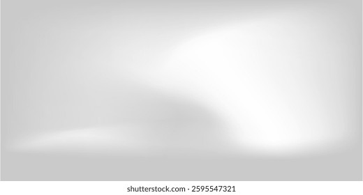 White gray gradient background. Space for displaying products. Abstract color vector banner art