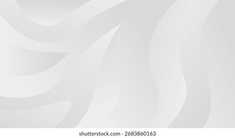 Fondo de flujo dinámico ondulado degradado gris blanco