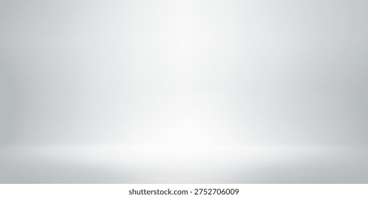 White and gray limbo background with smooth gradient. Minimal clean backdrop with copy space for product display, branding, mockup.