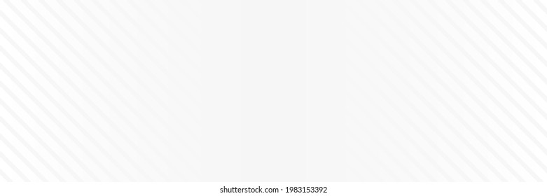 Fondo de banda gris blanca. Textura diagonal neutra. Banner web de papel geométrico. Papel de escritorio digital geométrico. Plantilla larga del sitio web lisa. Volante, afiche, página de inicio, aplicación. Ilustración vectorial.