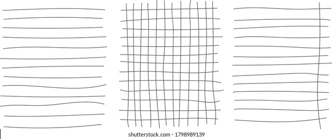 White gray lined paper. Vector, seamless texture. Pattern background similar to paper.