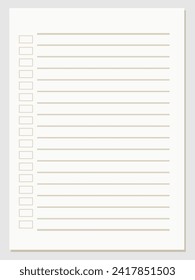 White gray lined paper. Vector, seamless texture. Pattern background similar to paper.