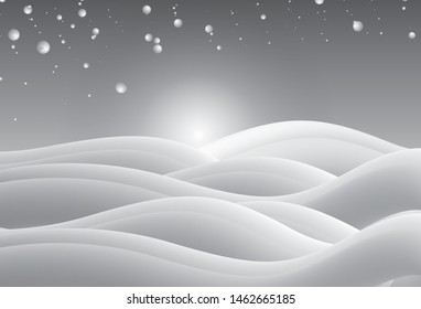 White and gray liquid wave abstract background and wallpaper, Vector EPS