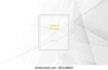 white & gray minimal geometric background design. Dynamic shapes composition. Eps10 vector. have space for text title. or landing page.