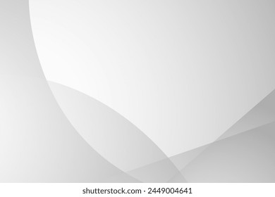 White and gray minimalist shape abstract background. Vector illustration