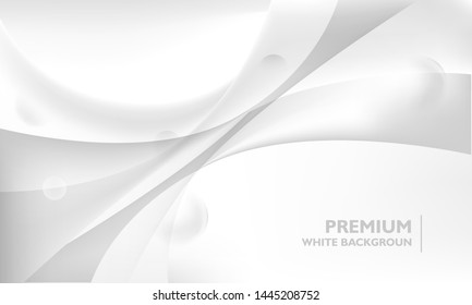 White gray modern abstract background template with flowing shapes