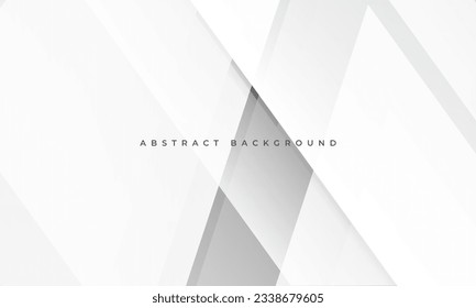 White and gray modern abstract background.Grey and white abstract banner with geometric shapes. Vector illustration