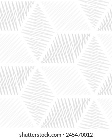 White, gray modern geometric texture by rhombuses, lines. A seamless vector background.