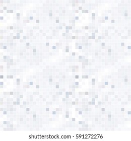 White gray mosaic background. Geometric template with mesh of squares for your amazing design. Cells. 