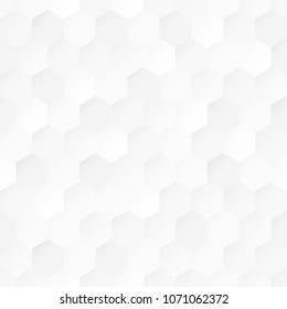 White and gray mosaic decorative texture - vector seamless abstract background. Simple unusual design.