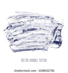 White, gray, navy blue marble watercolor vector texture background. Abstract acrylic smudge backdrop with scribble, stains, dry brush strokes, spots, ink waves. Natural stone wall for interior design.