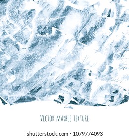 White, gray, navy blue marble watercolor vector texture background. Abstract acrylic smudge backdrop with scribble, stains, dry brush strokes, spots, ink waves. Natural stone wall for interior design.