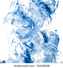 White, gray, navy blue marble watercolor vector texture background. Abstract acrylic smudge backdrop with scribble, stains, dry brush strokes, spots, ink waves. Natural stone wall for interior design.