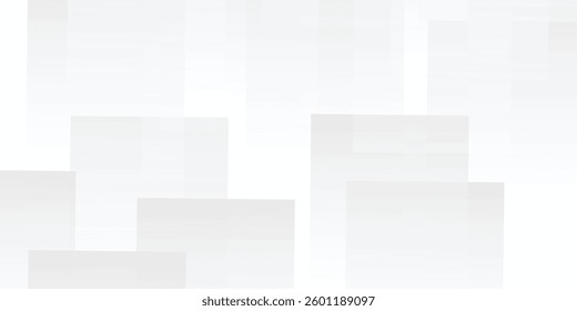 White and Gray Overlapping Triangular Geometric Technology-Inspired Background with Randomly Arranged Transparent Rectangles and Subtle Web-Like Layers for a Minimalist and Modern Presentation Design
