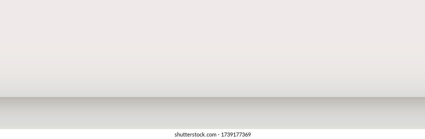 White with gray panoramic studio background with white glow - Vector