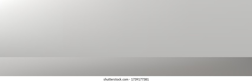White with gray panoramic studio background with white glow - Vector