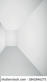 Blanco con fondo de estudio panorámico gris con brillo blanco - Vector