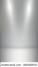 White with gray panoramic studio background with white glow - Vector