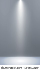 White with gray panoramic studio background with white glow - Vector
