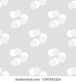White gray peas. Seamless vector illustration for tile, wrapper, cover, fabrics, postcard.
