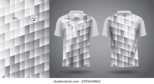 white and gray polo sport sublimation jersey template