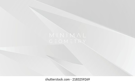 White and gray premium abstract background. Gradient geometry elements. Minimalist silver abstract background. Futuristic design vector illustration