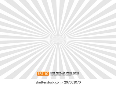 White & Gray Ray  Sunburst Style Abstract Background