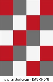 White, gray and red squares background.