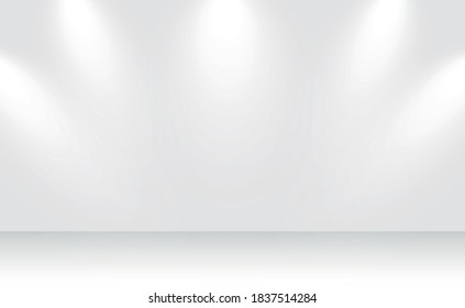 White and gray room background studio - Vector
