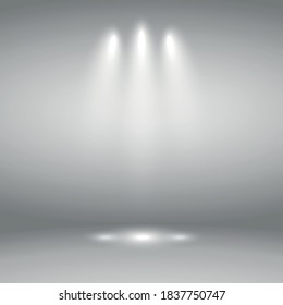 White and gray room background studio - Vector
