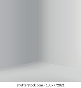 White and gray room background studio - Vector