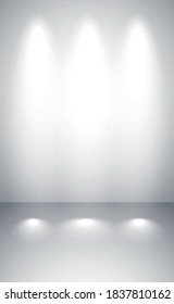 White and gray room background studio - Vector